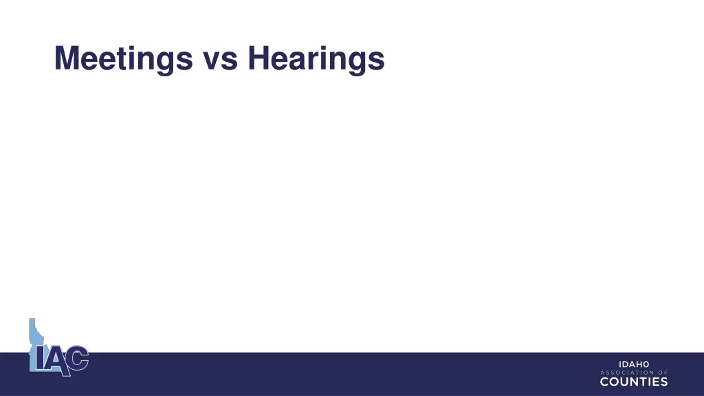 meetings vs hearings