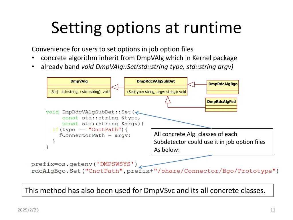 setting options at runtime