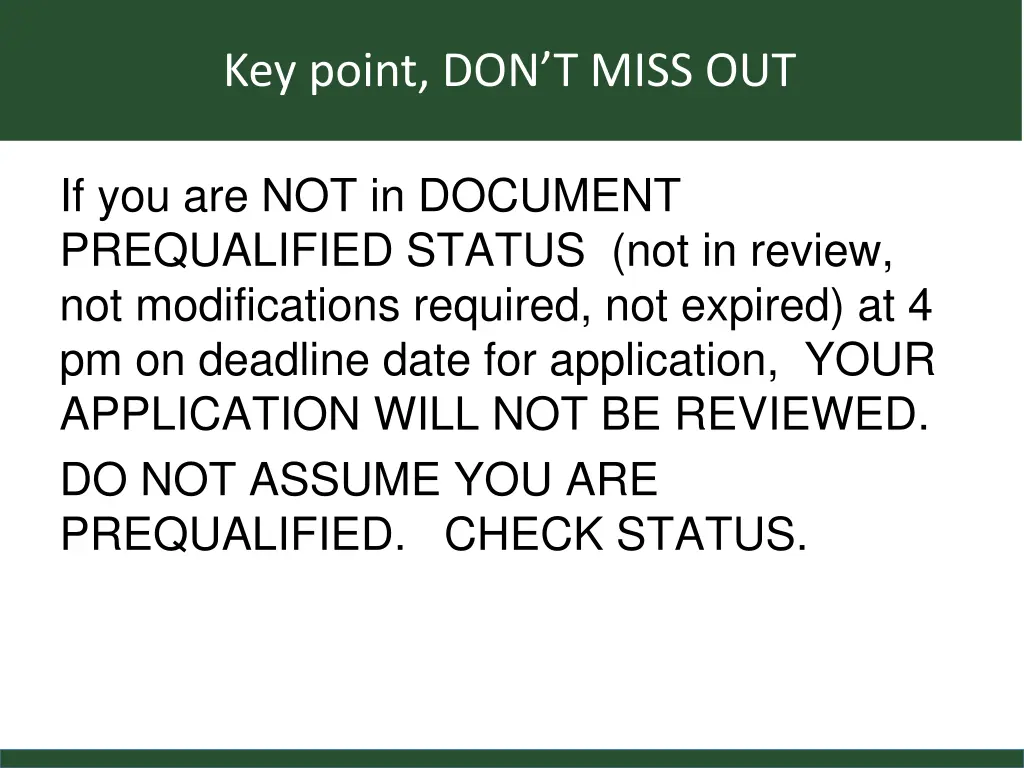 key point don t miss out