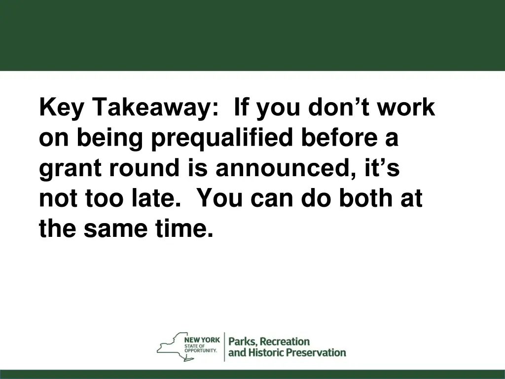 key takeaway if you don t work on being