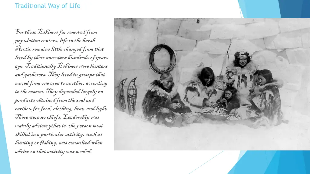 traditional way of life