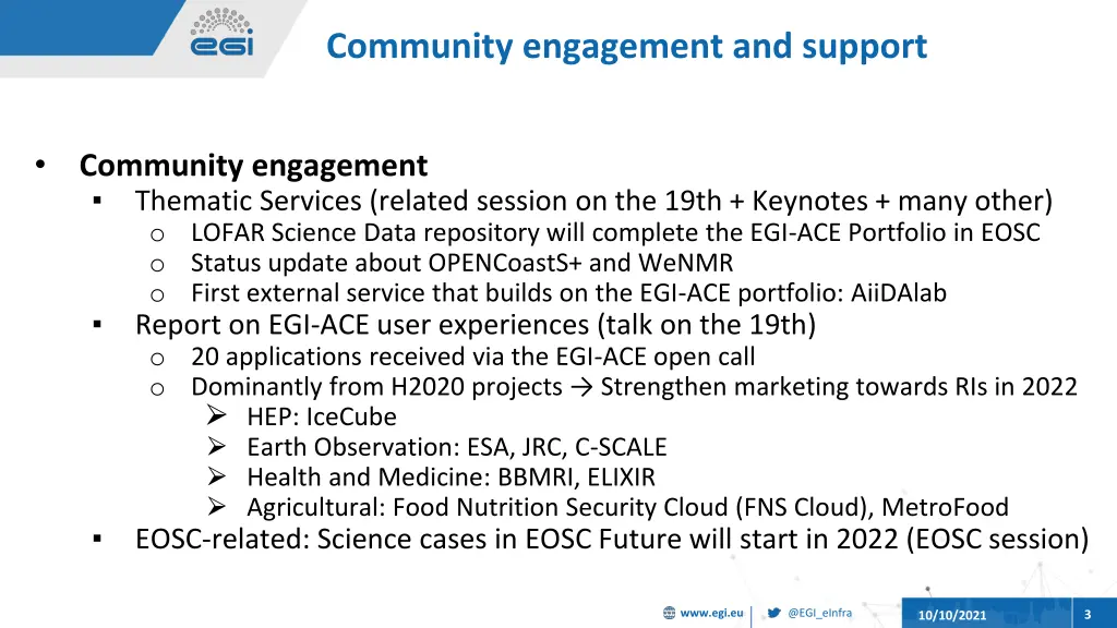 community engagement and support
