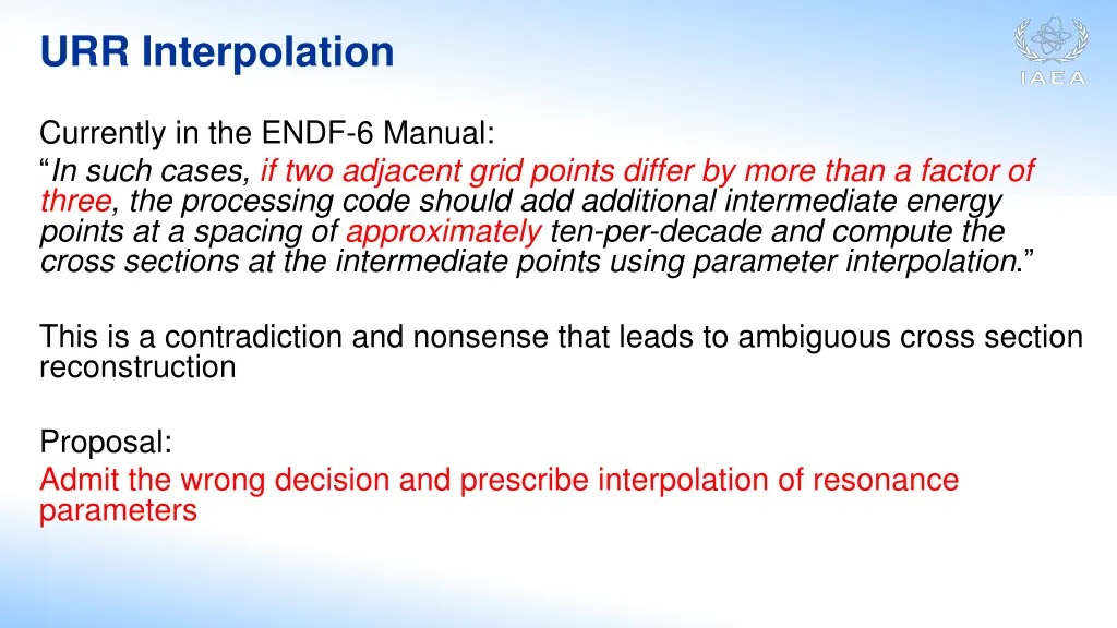 urr interpolation