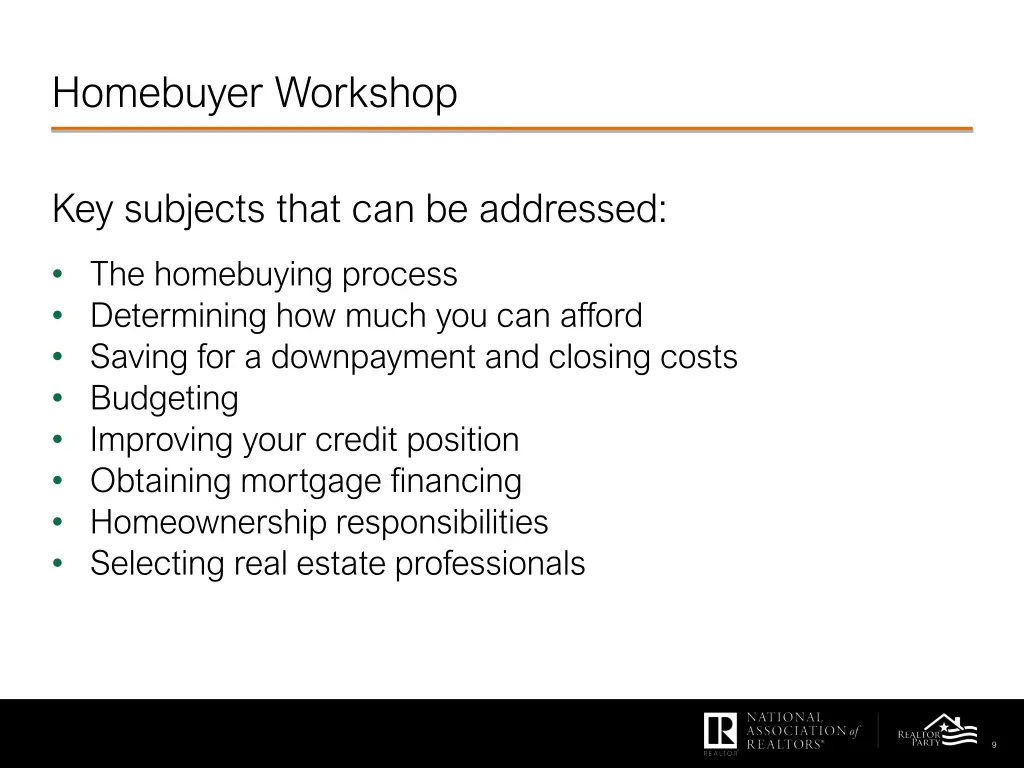 homebuyer workshop