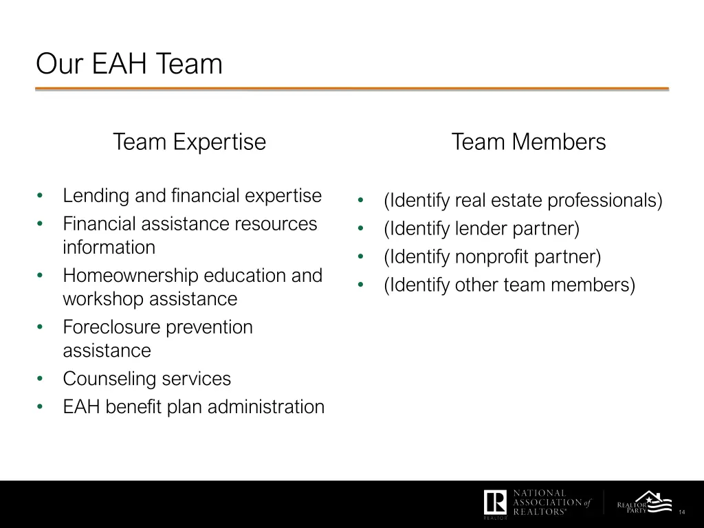 our eah team