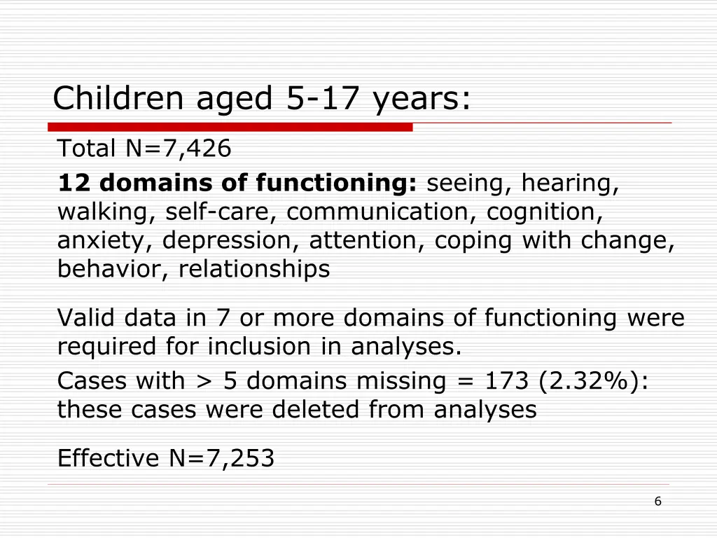 children aged 5 17 years