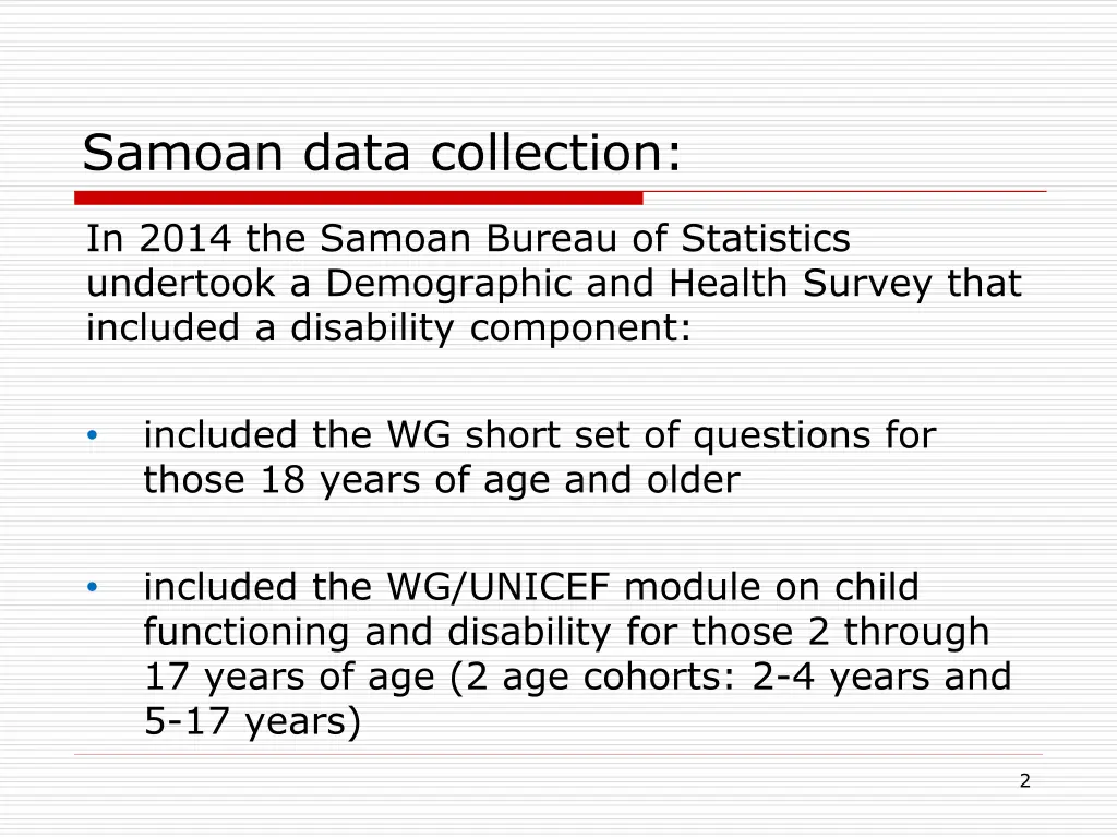 samoan data collection