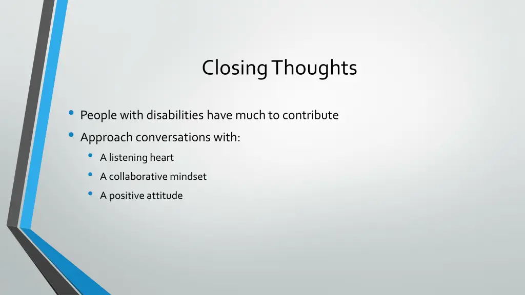 closing thoughts
