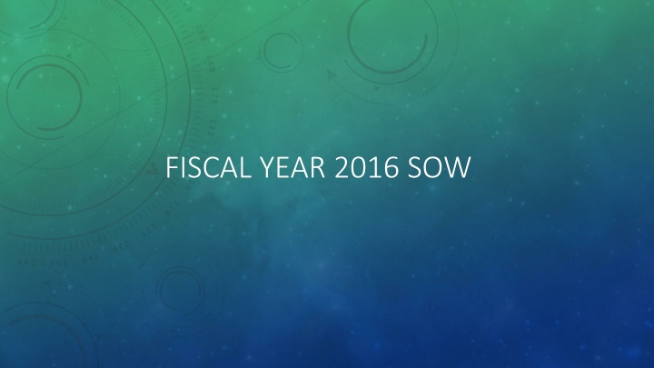fiscal year 2016 sow