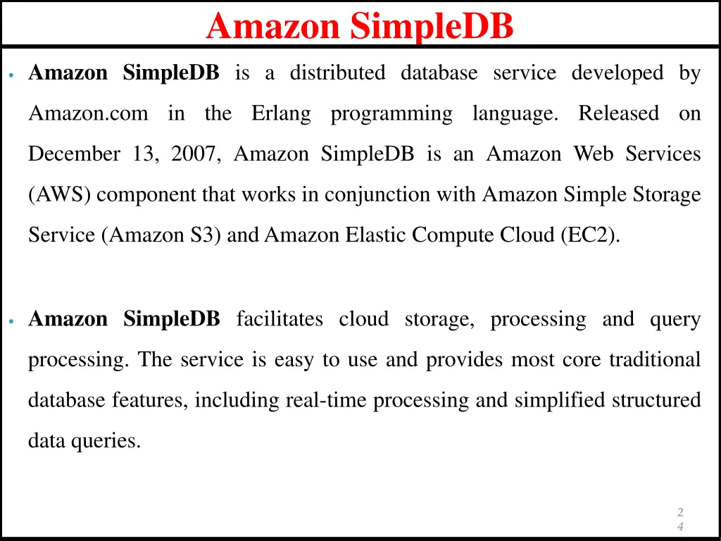 amazon simpledb