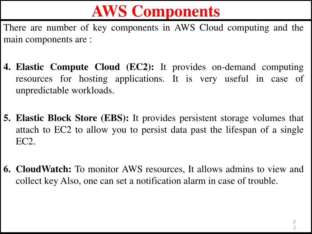 aws components 2