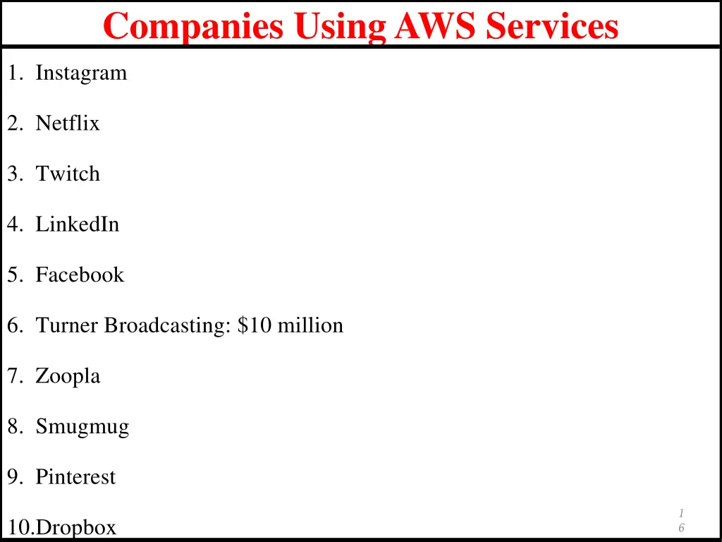 companies using aws services
