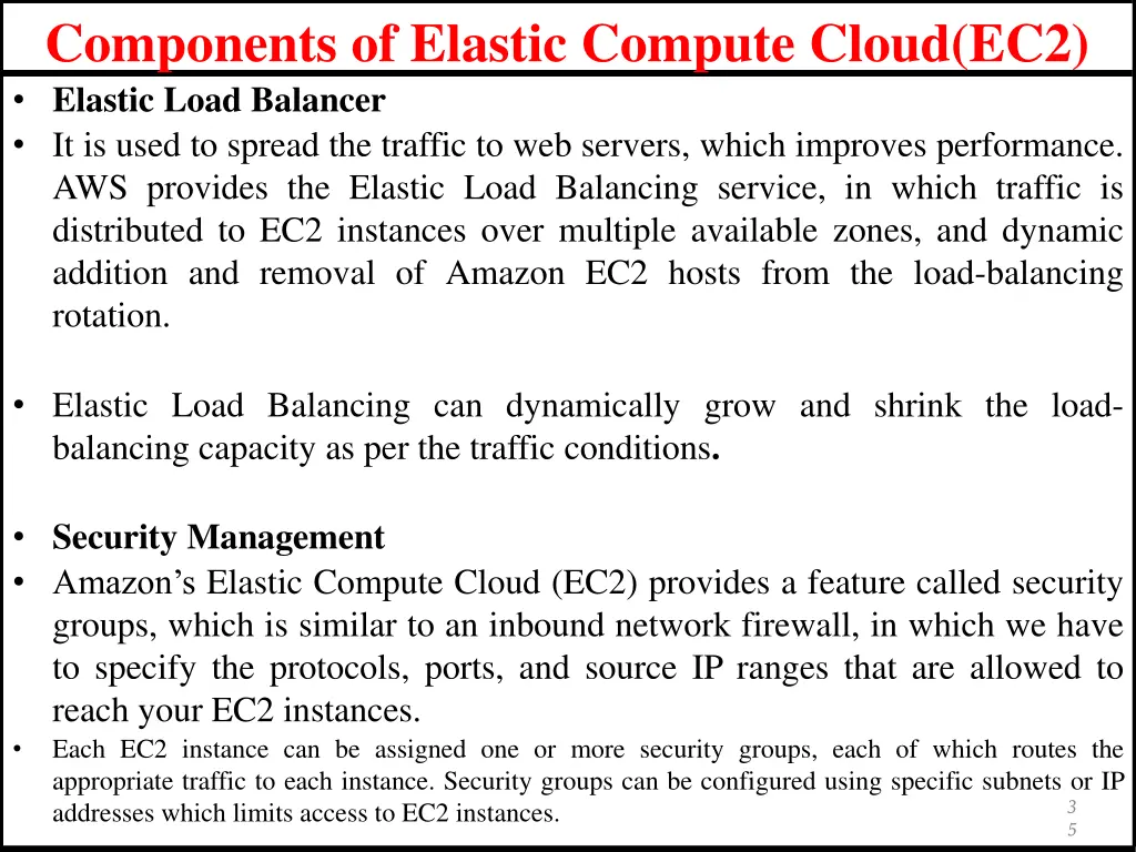 components of elastic compute cloud ec2 1