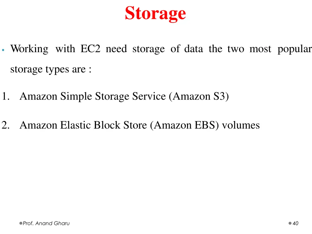 storage