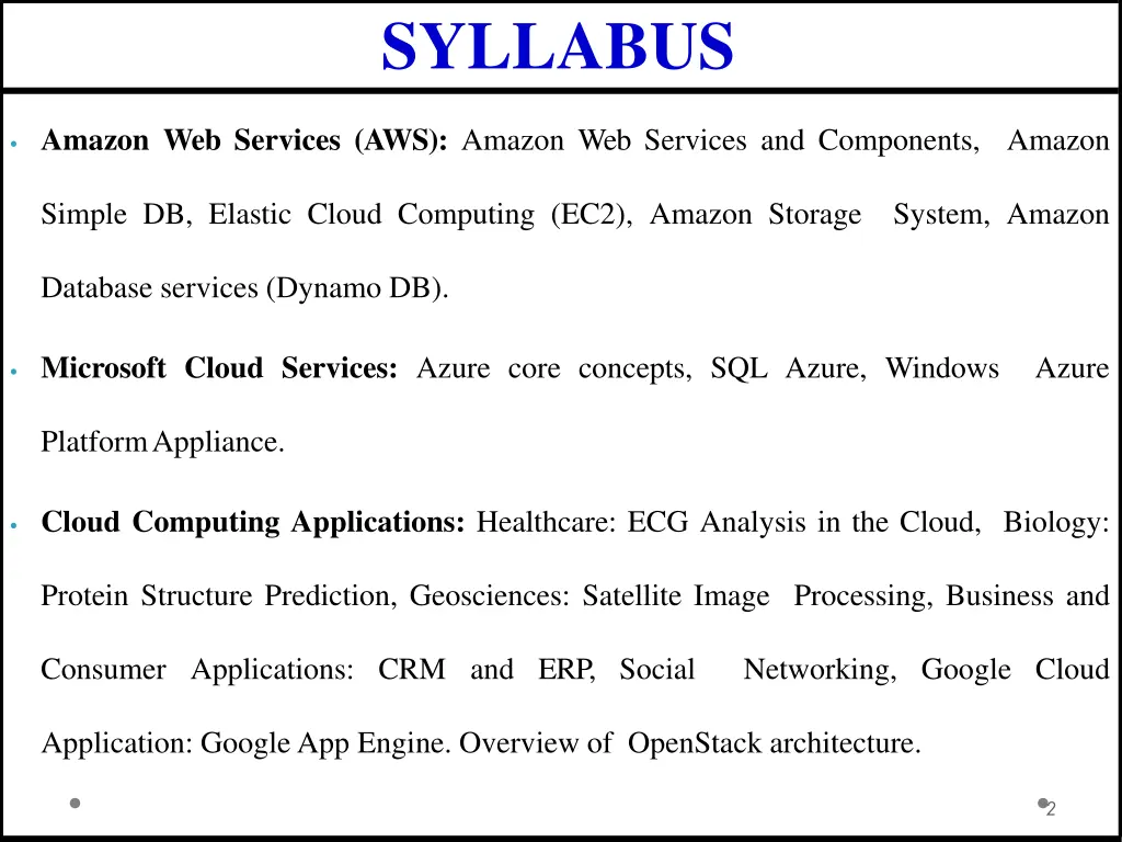 syllabus