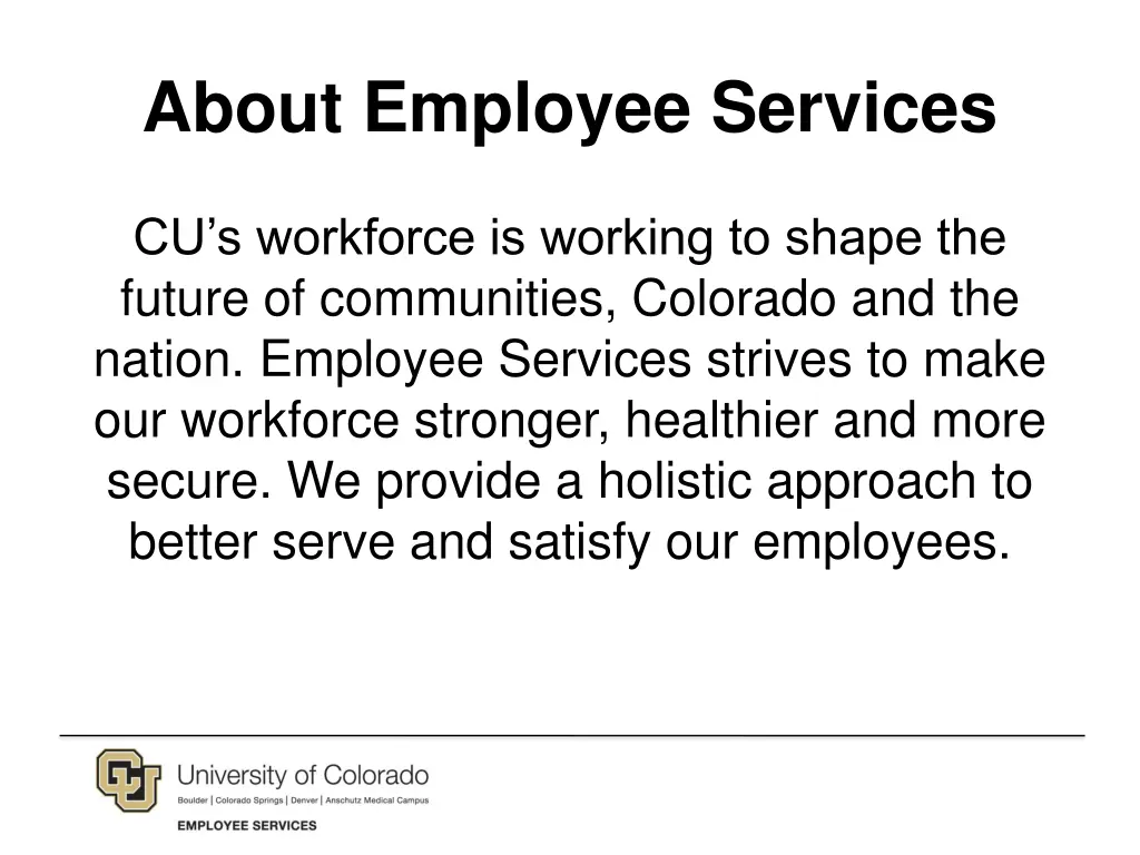 about employee services