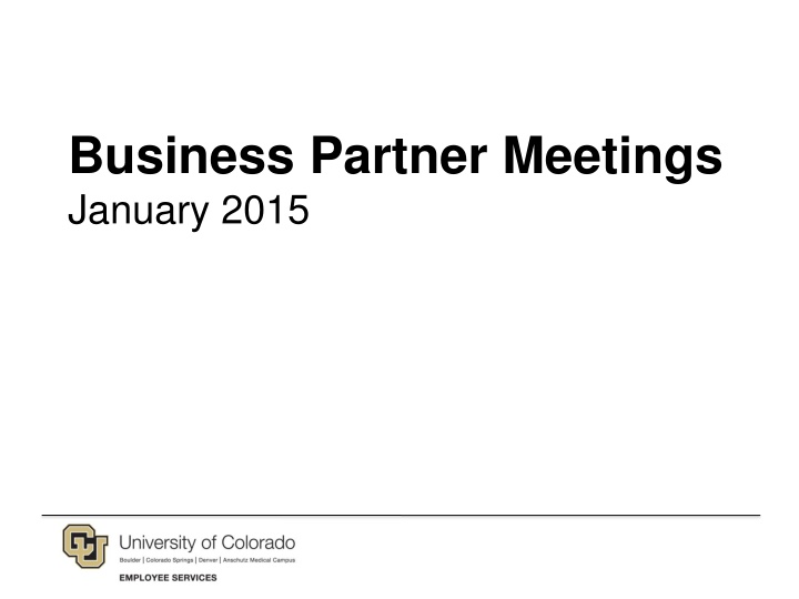 business partner meetings january 2015