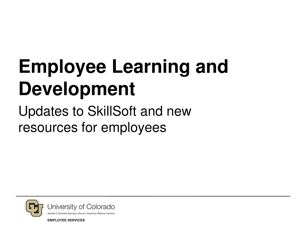 employee learning and development updates