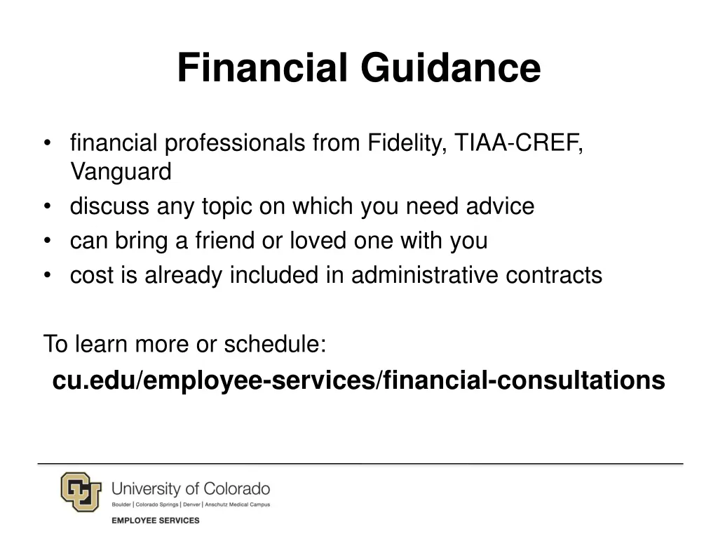 financial guidance