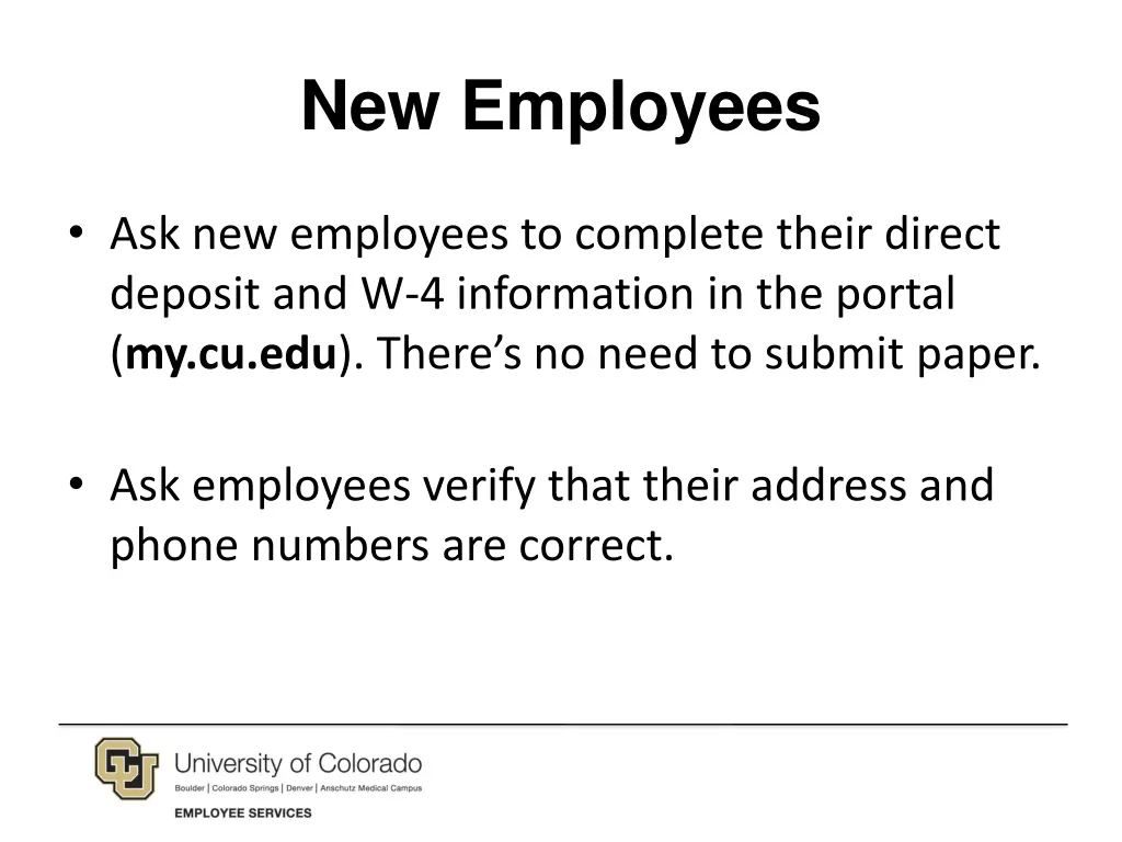 new employees