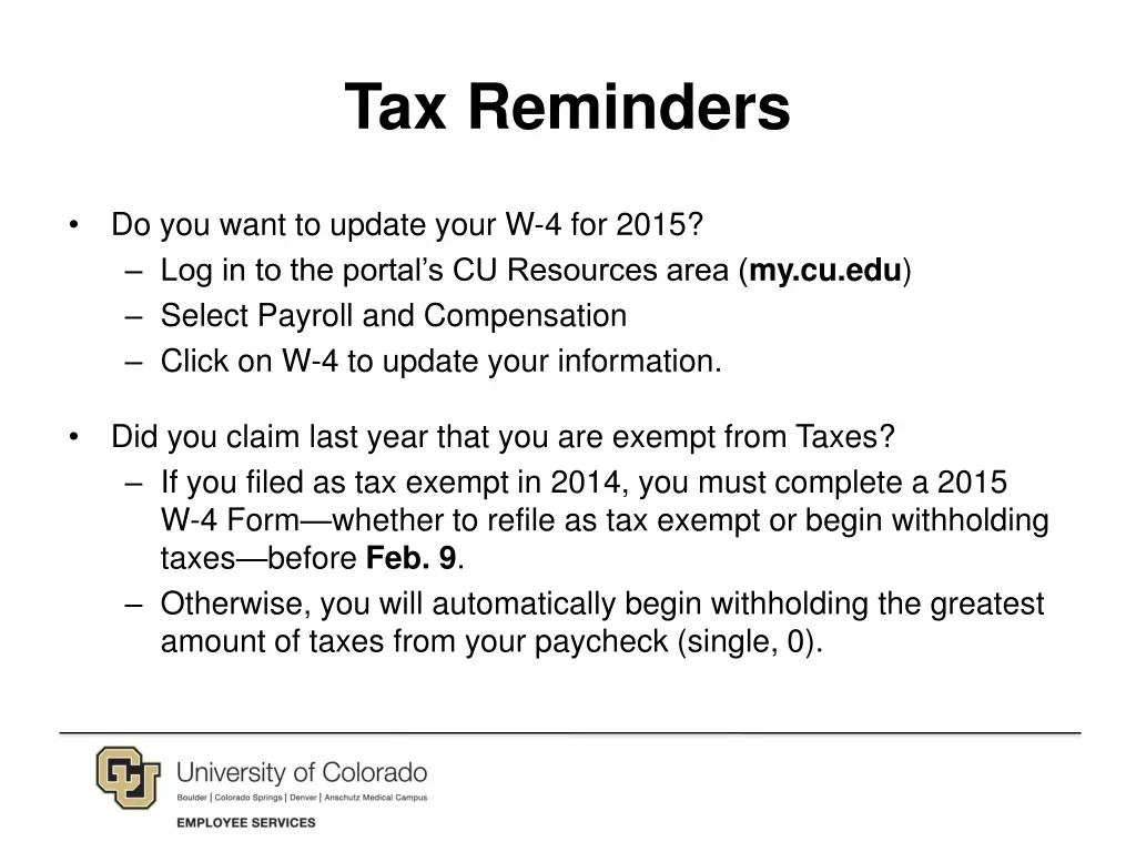 tax reminders