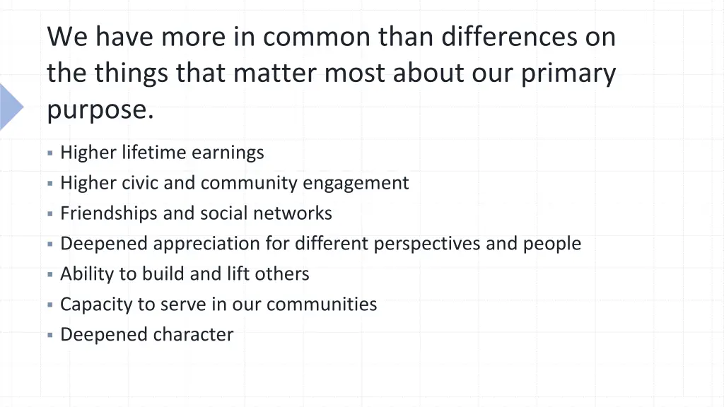 we have more in common than differences