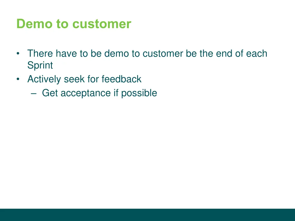 demo to customer