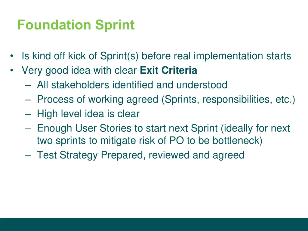 foundation sprint