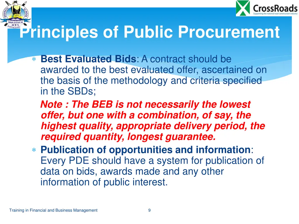 principles of public procurement 2