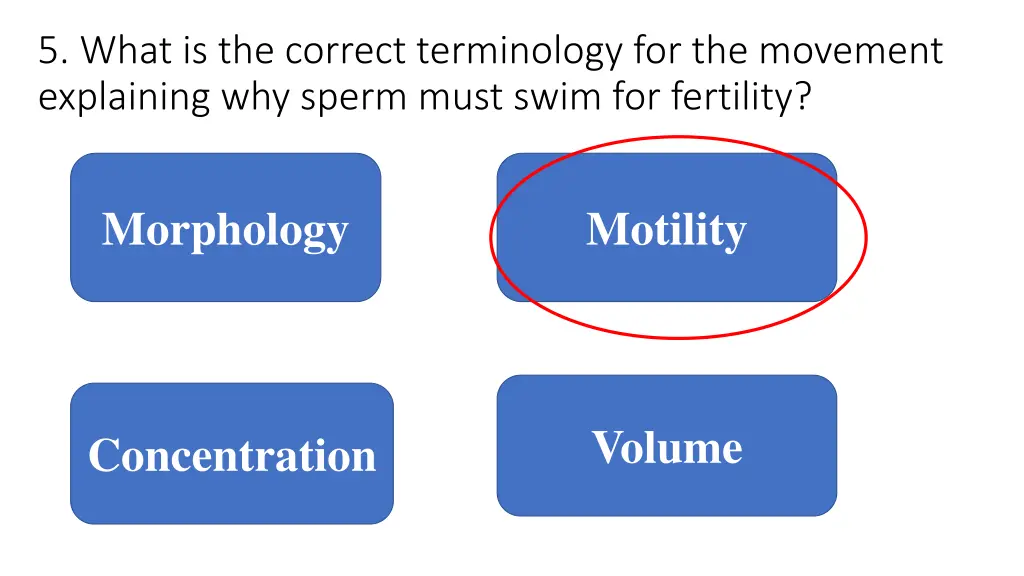 5 what is the correct terminology 1