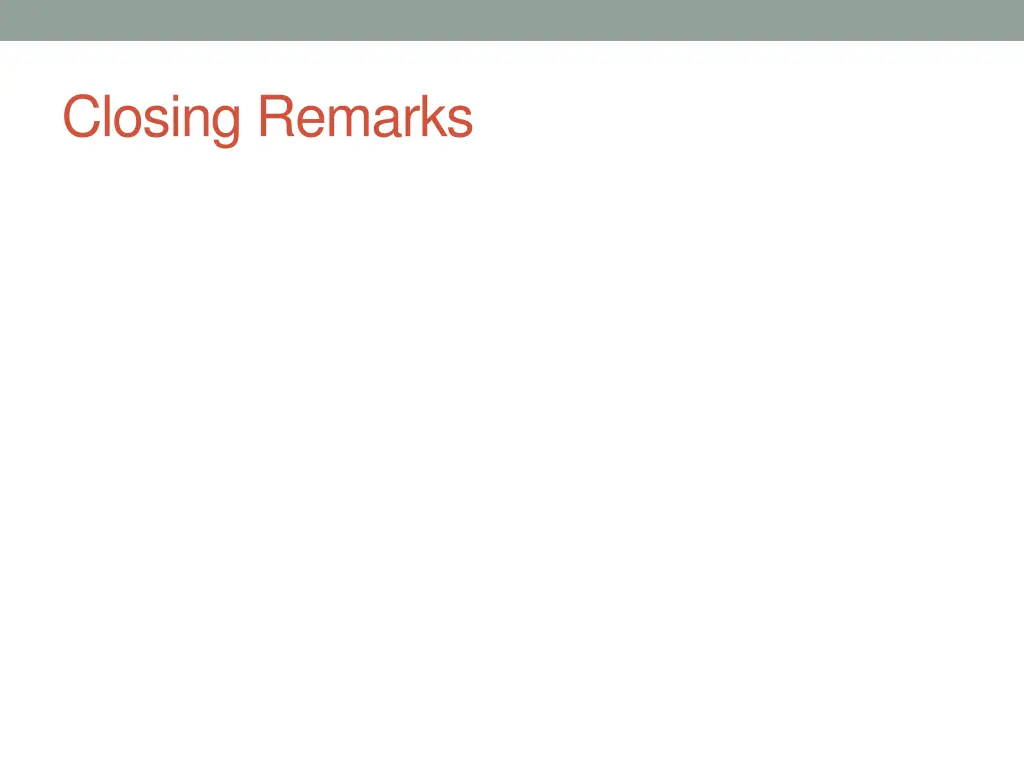 closing remarks