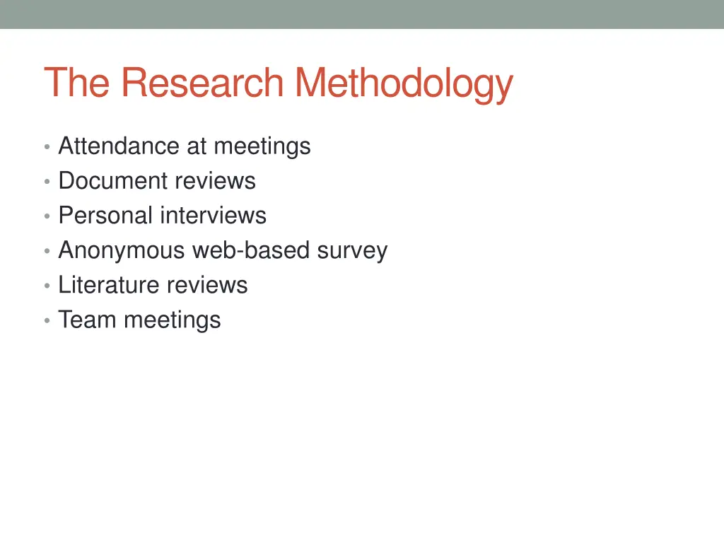 the research methodology
