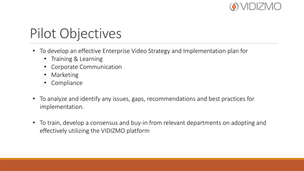 pilot objectives