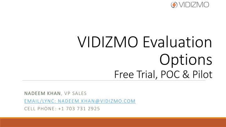 vidizmo evaluation