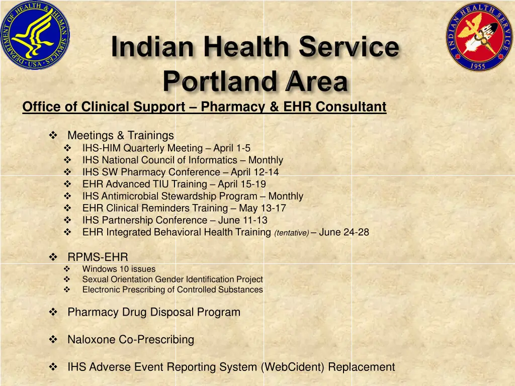 office of clinical support pharmacy ehr consultant