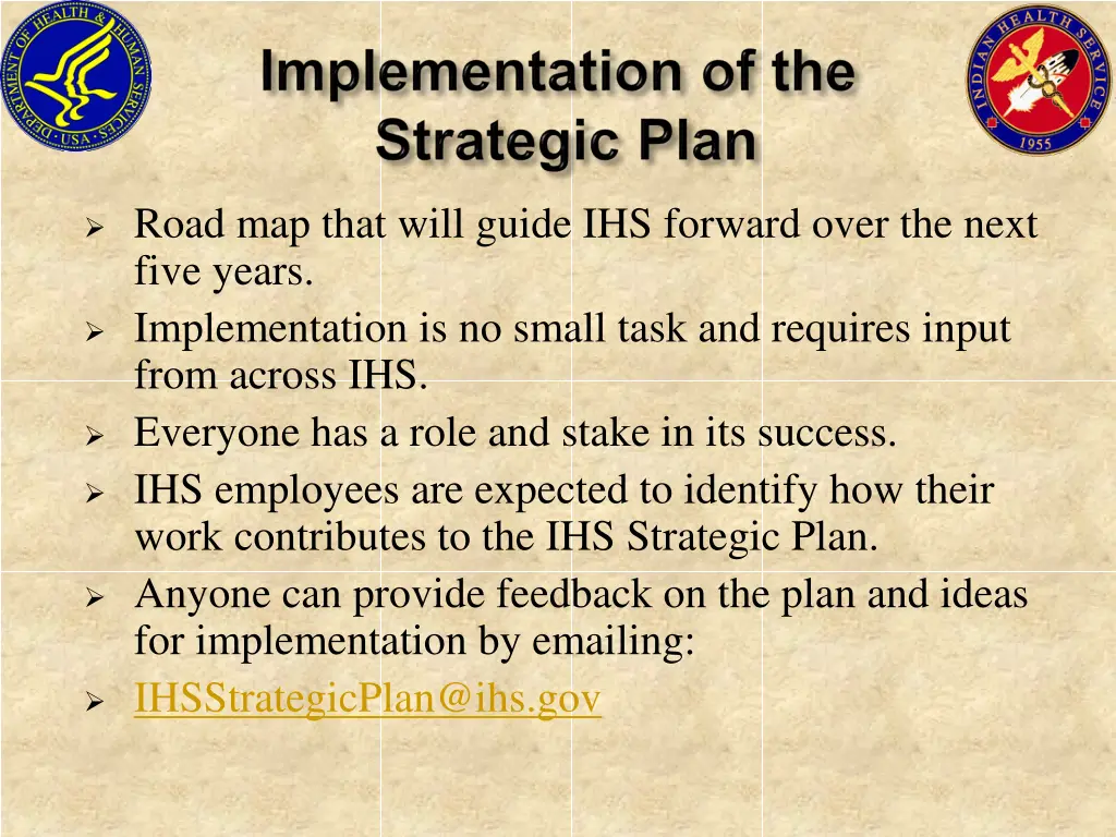 road map that will guide ihs forward over
