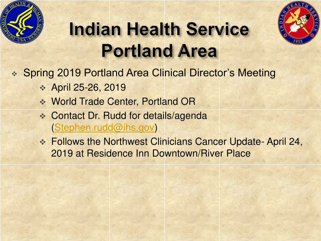 spring 2019 portland area clinical director