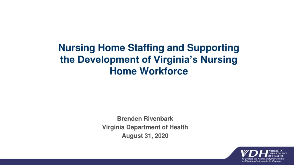 nursing home staffing and supporting