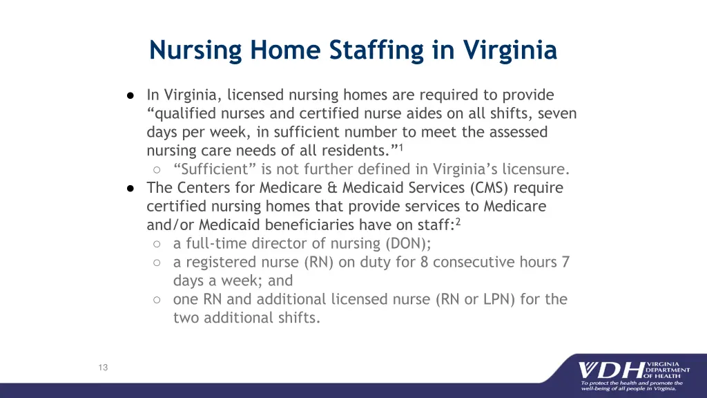 nursing home staffing in virginia