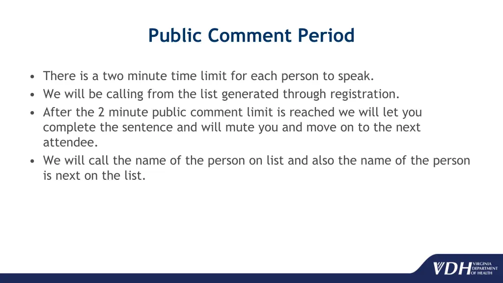 public comment period