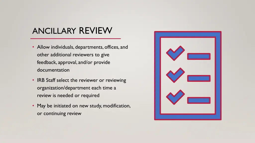 ancillary review