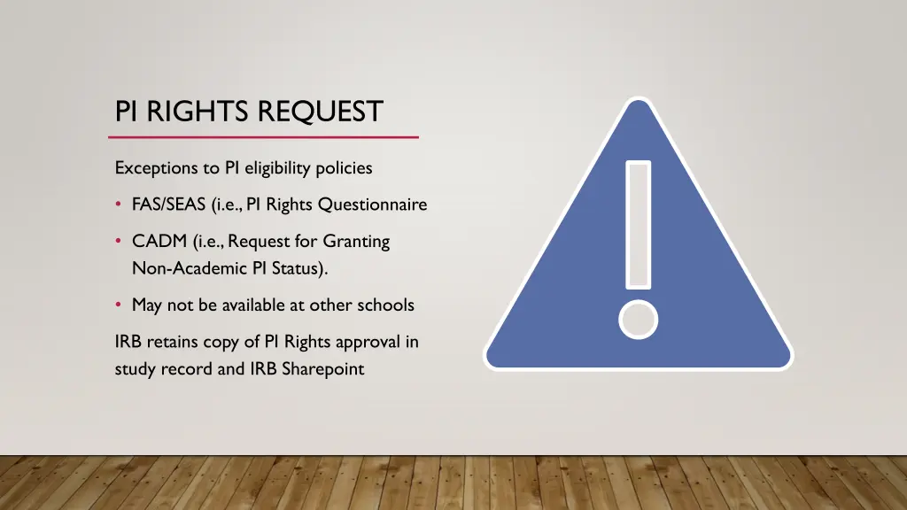 pi rights request