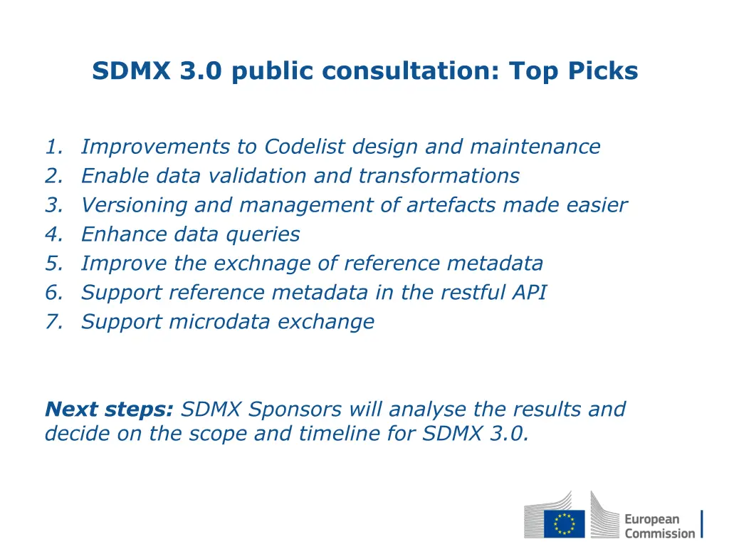 sdmx 3 0 public consultation top picks