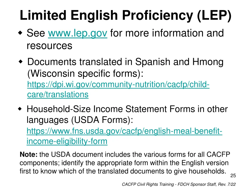 limited english proficiency