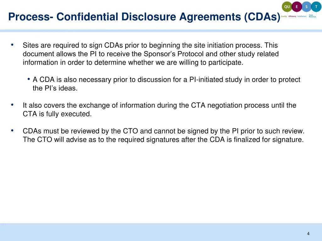 process confidential disclosure agreements cdas