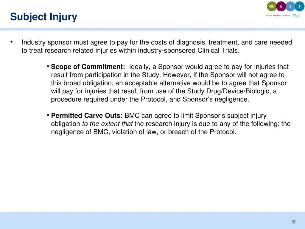 subject injury