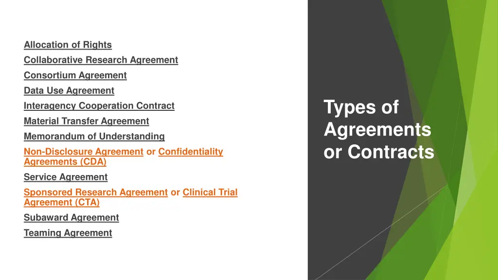 allocation of rights collaborative research