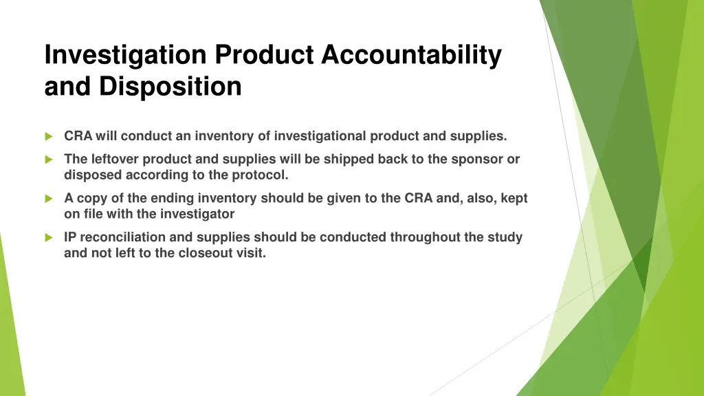 investigation product accountability
