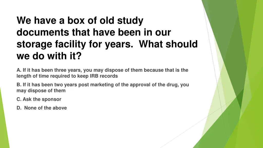 we have a box of old study documents that have