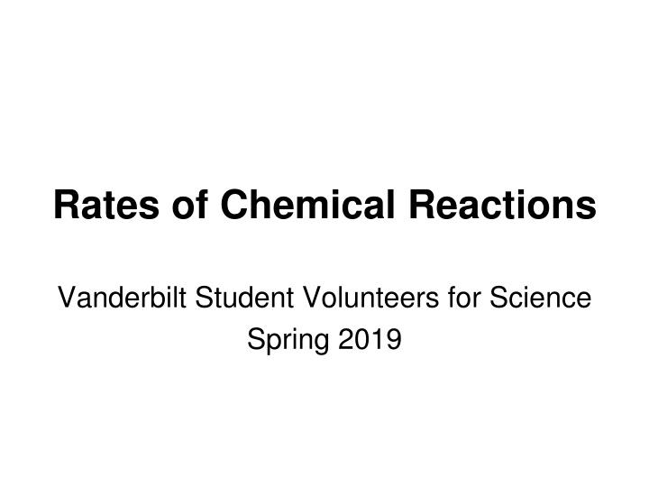 rates of chemical reactions
